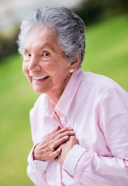 Cedar Woods resident and caregiver